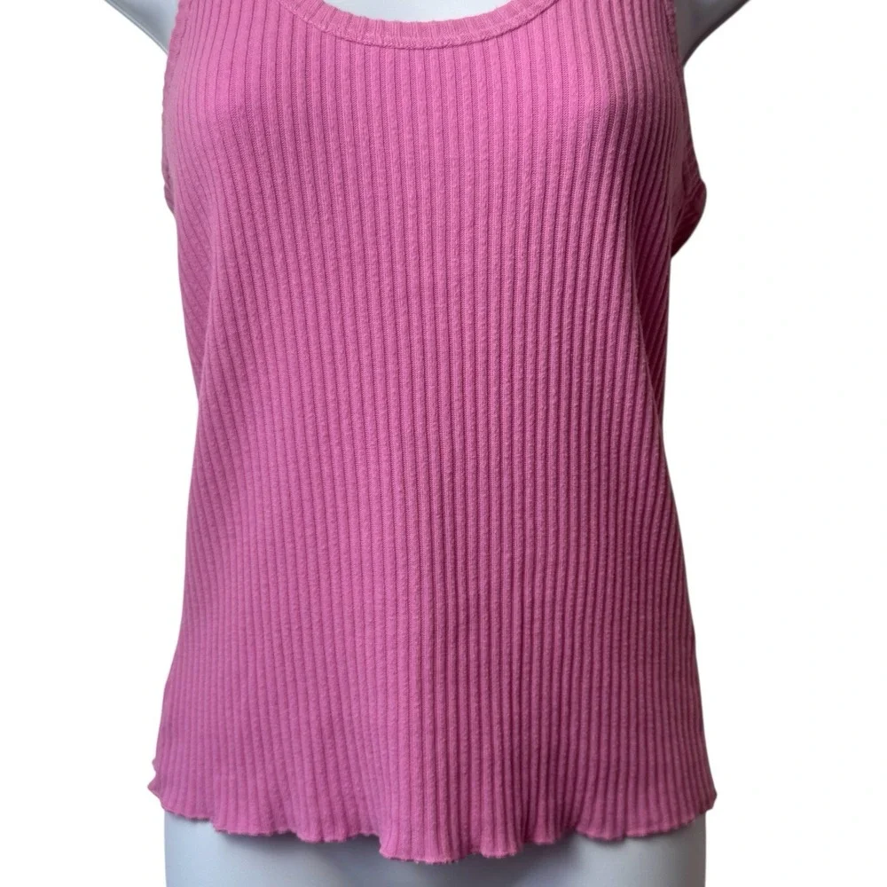 PJ Salvage Pink Ribbed Tank Top Capsule Lounge Sleep‎ Intimates Cozy S